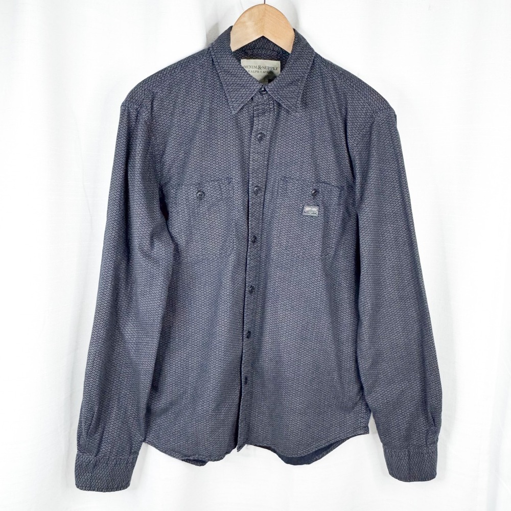 Denim & Supply Ralph Lauren Shirt Mens M Blue Workwear Utility Button Up Cotton